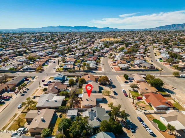 an aerial view of a city