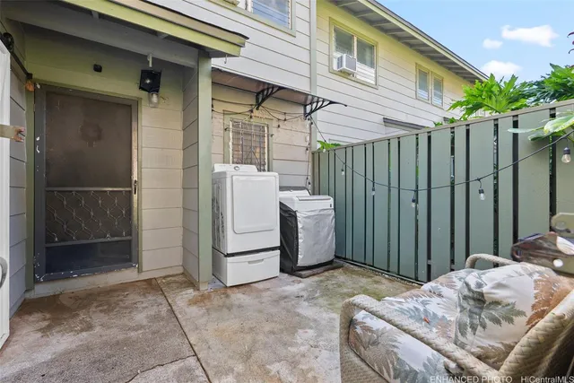 a backyard of a house