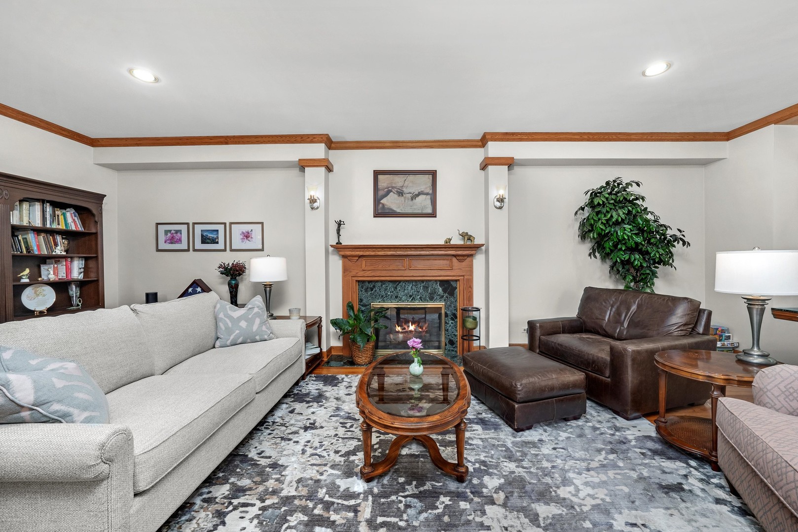 720 Rosedale Terrace Crete, IL 60417 - Photo 7 of 29 a living room with furniture and a fireplace