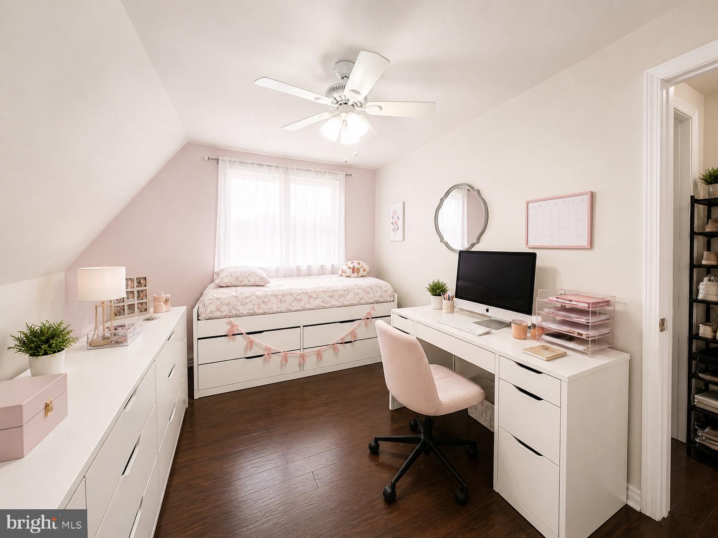 5844 Saul Street Philadelphia, PA 19149 - Photo 7 of 36 a workspace with a desk and a window