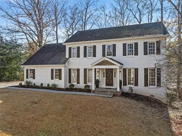 a front view of a house