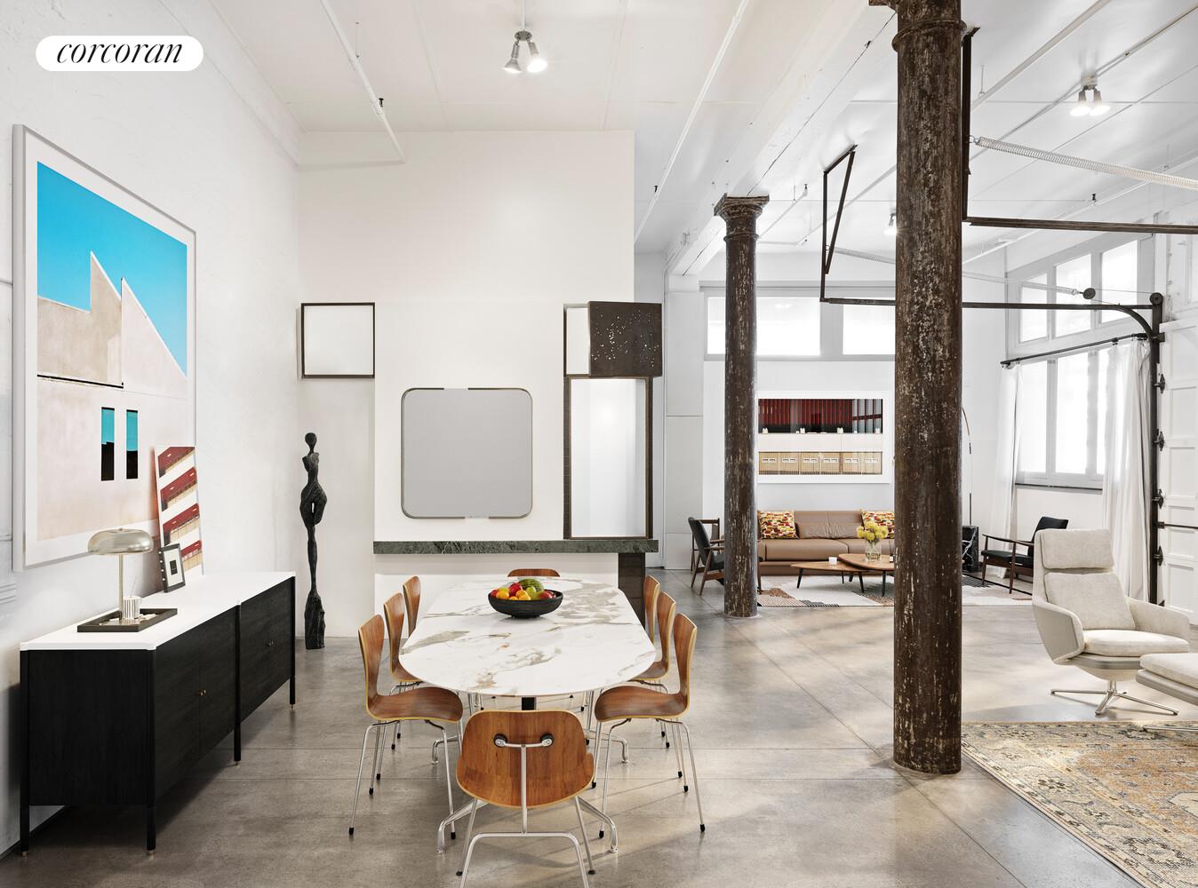 125 Watts Street, Unit 1 Manhattan, NY 10013 - Photo 6 of 18 a living room with furniture and next to a window