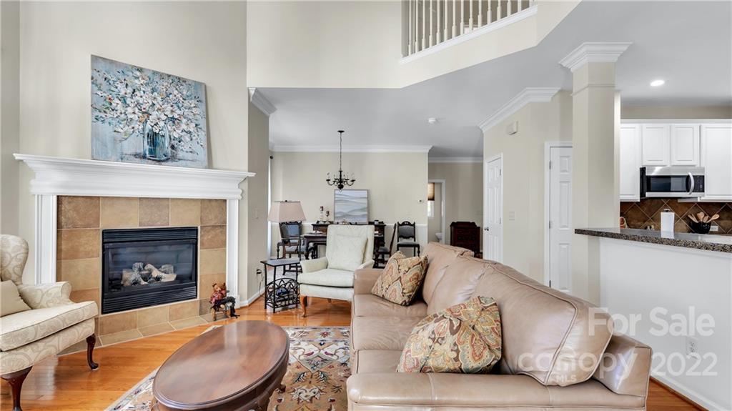 3221 Fifth Baxter Crossing Fort Mill, SC 29708 - Photo 11 of 30 a living room with furniture and a fireplace