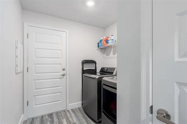 a room with storage and utility