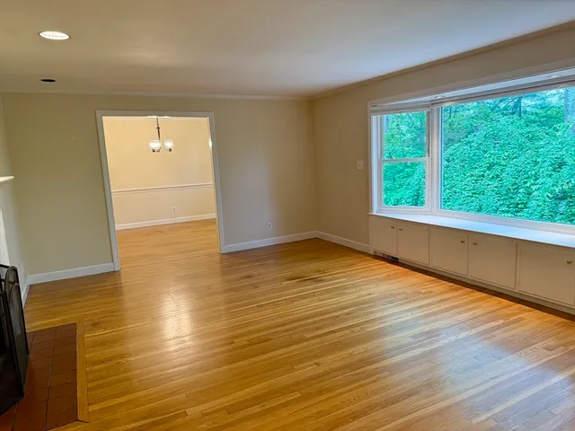 a view of a room with an empty space