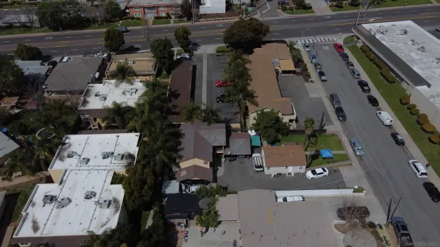 an aerial view of multiple house