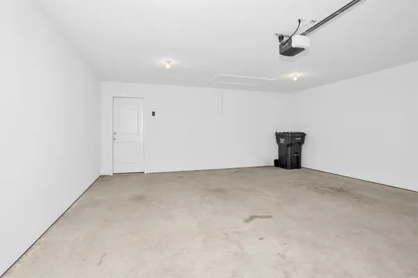 a view of an empty garage