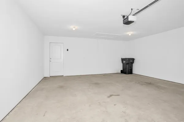 a view of an empty garage