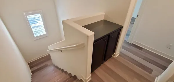 a utility room with washing machine