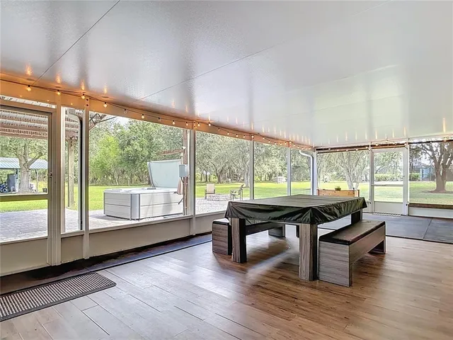 a view of a park with slide