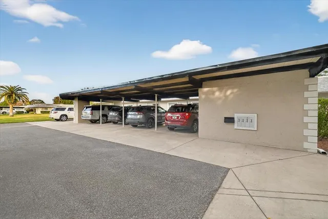 a car parked in parking garage