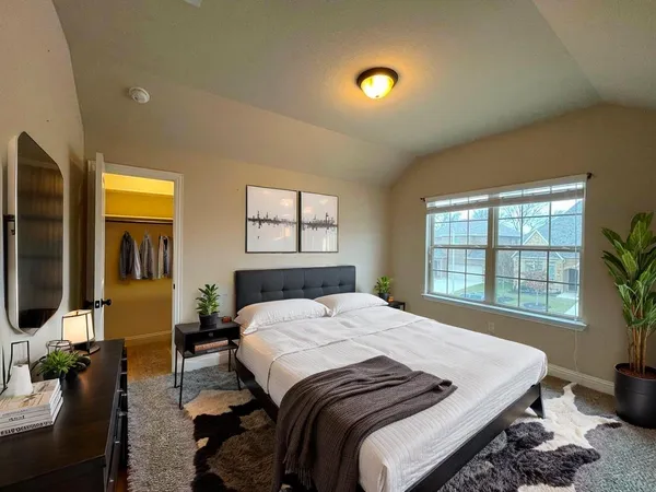 an empty room with a natural light