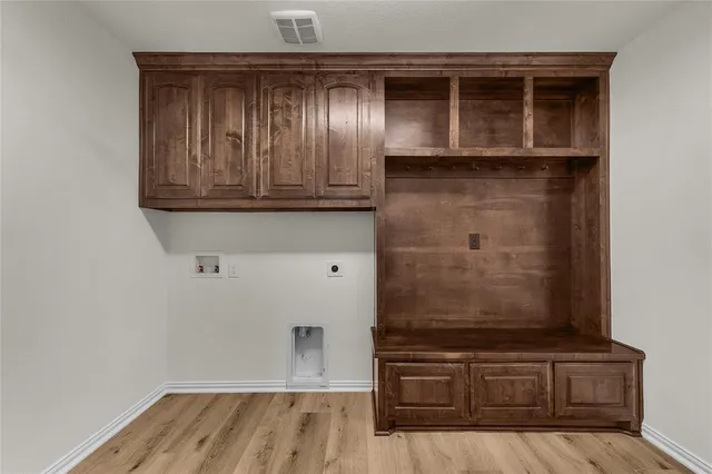 a view of wooden door