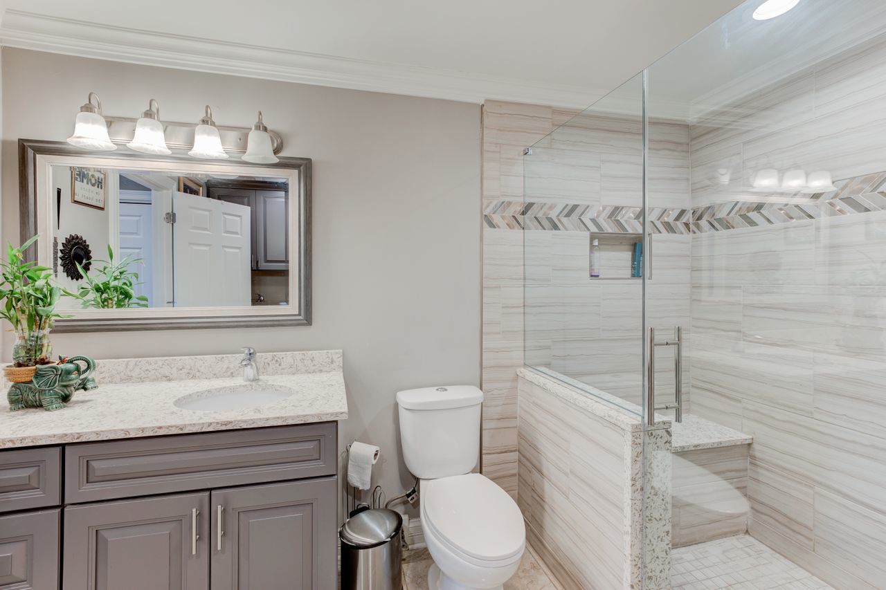113 Saugatuck Road Montgomery, IL 60538 - Photo 12 of 19 a bathroom with a sink a toilet and shower