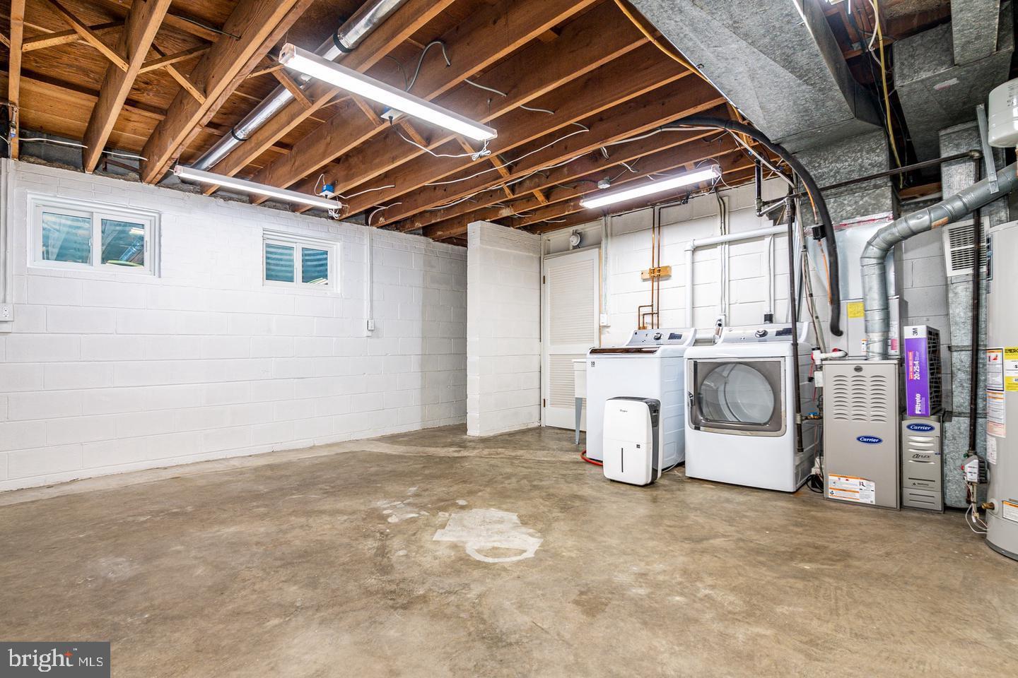4848 Reservoir Road Northwest Washington, DC 20007 - Photo 34 of 49 a view of storage and utility room with washer and dryer