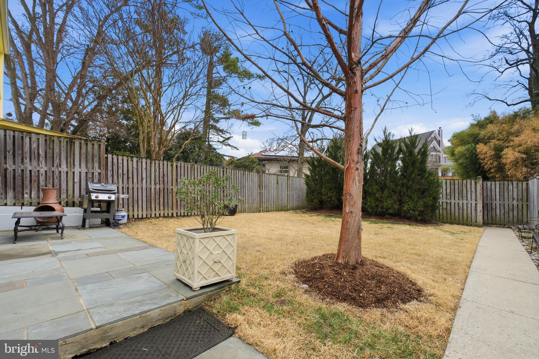4848 Reservoir Road Northwest Washington, DC 20007 - Photo 39 of 49 a view of a backyard with wooden fence