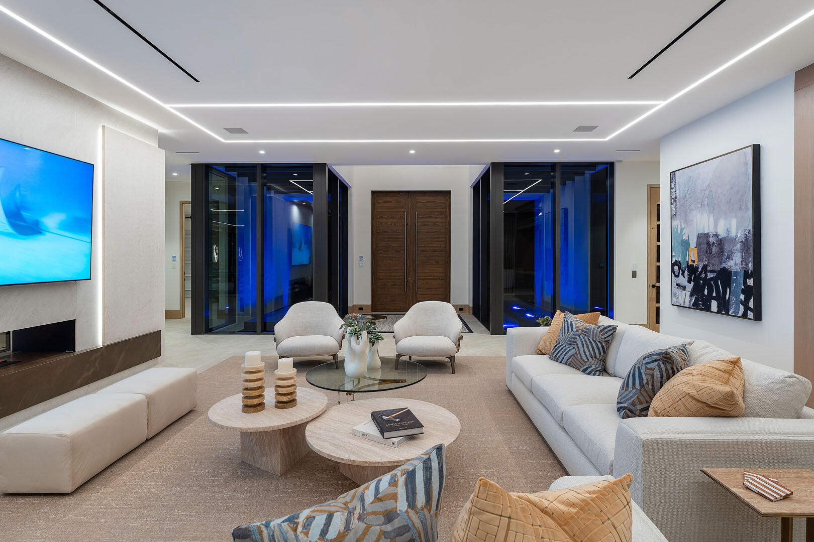 1520 Royal Palm Way Boca Raton, FL 33432 - Photo 80 of 100 a living room with furniture and a wooden floor