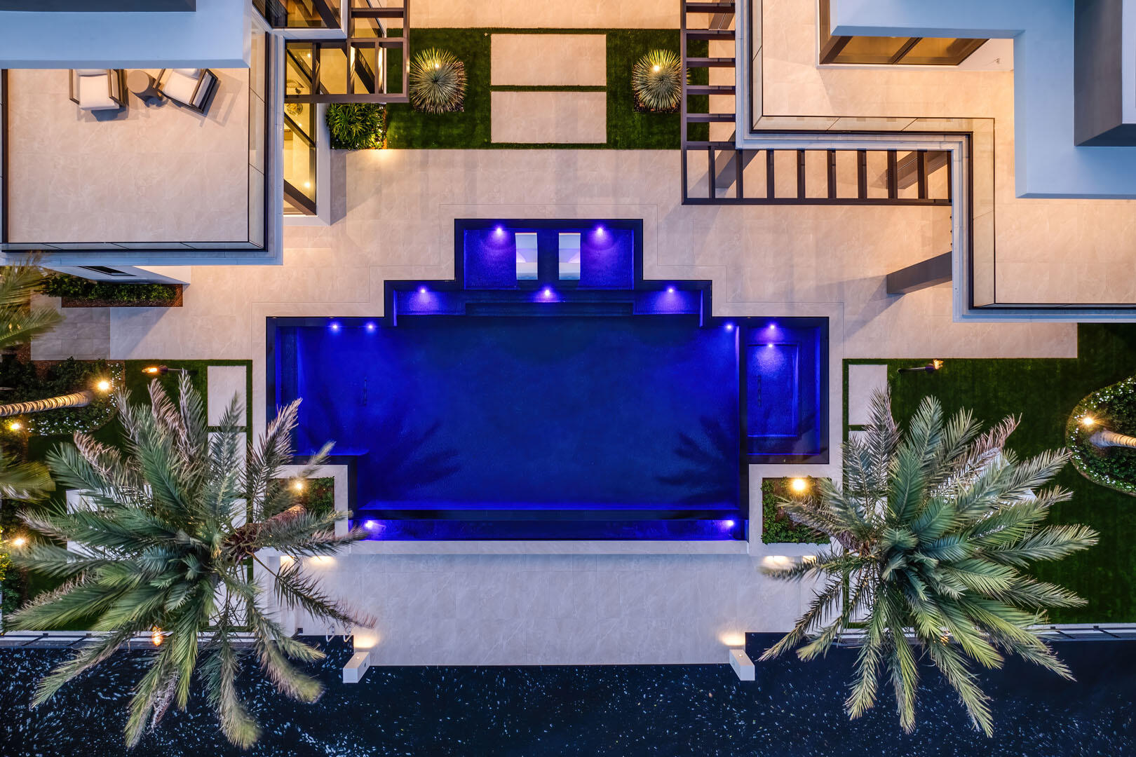 1520 Royal Palm Way Boca Raton, FL 33432 - Photo 92 of 100 1520_Royal_Palm_Way_Dusk_Drone_02