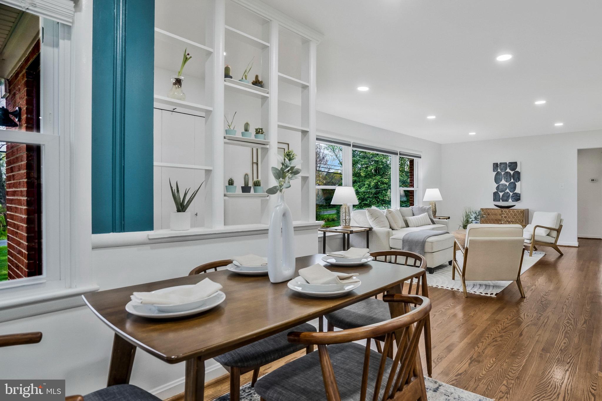 6436 Elmdale Road Alexandria, VA 22312 - Photo 5 of 46 Dining room w/decorative shelving opens to LR