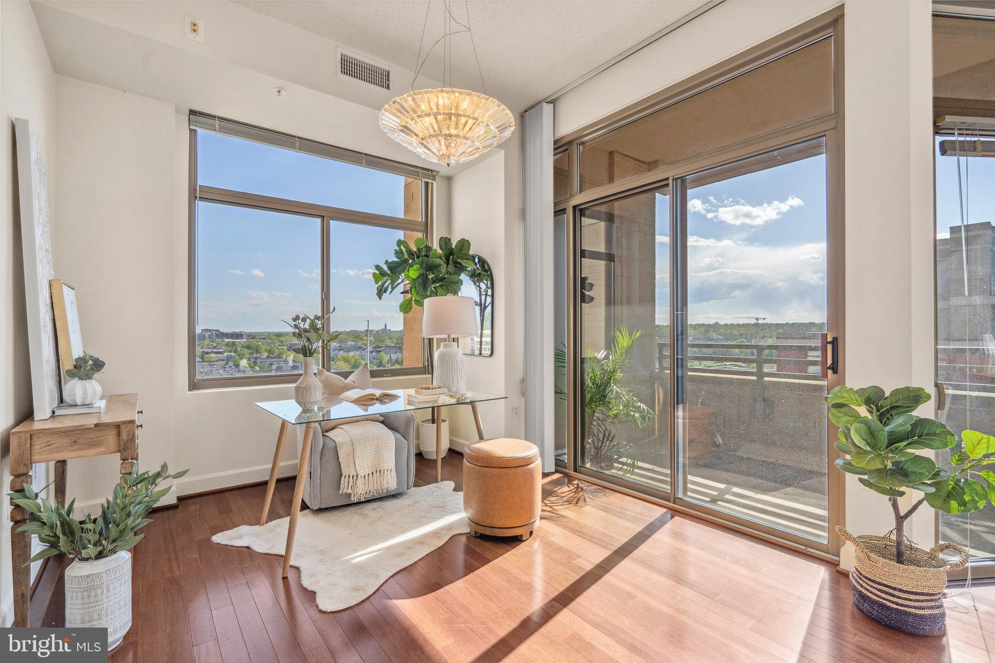 3650 South Glebe Road, Unit 1050 Arlington, VA 22202 - Photo 18 of 47 Living Area with Second Private Balcony