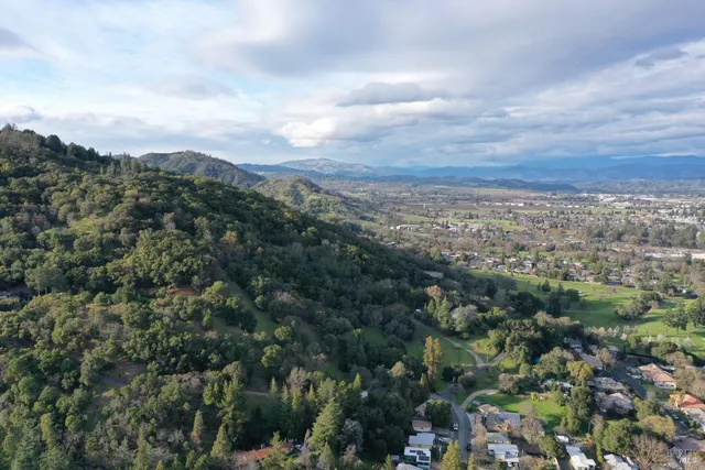 a view of city and mountain