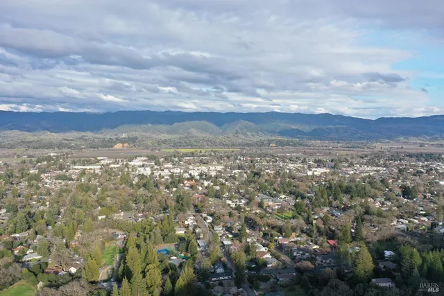 a view of lake and mountain
