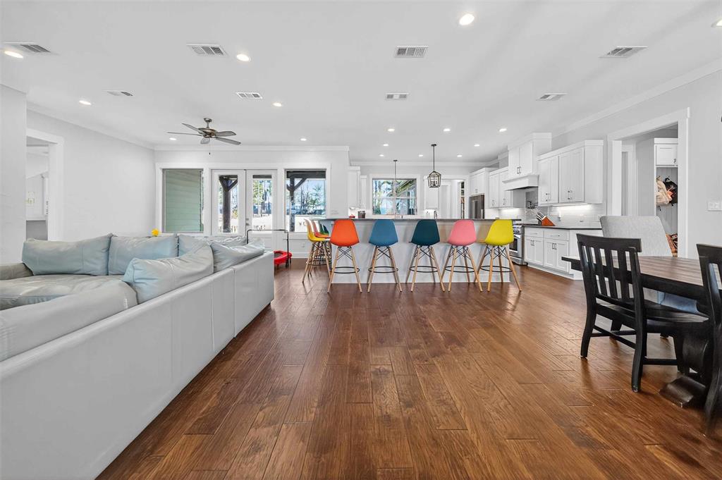 22227 Mallards Cove Bullard, TX 75757 - Photo 9 of 39 a living room with lots of furniture and kitchen view