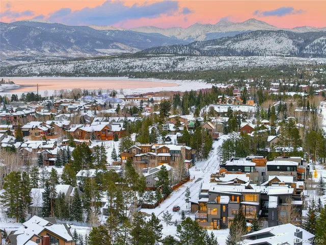 a view of city and mountain