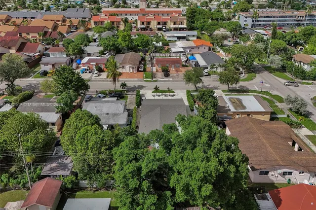 an aerial view of a city