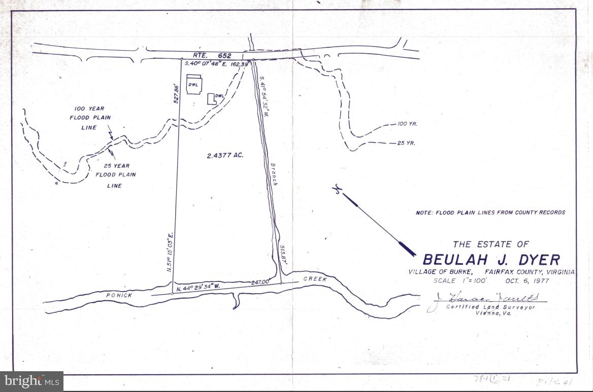 9409 Burke Burke, VA 22015 - Photo 2 of 16 Survey from 1977