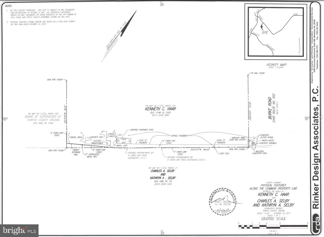 9409 Burke Burke, VA 22015 - Photo 4 of 16 Physical Features Along the Common Property Line