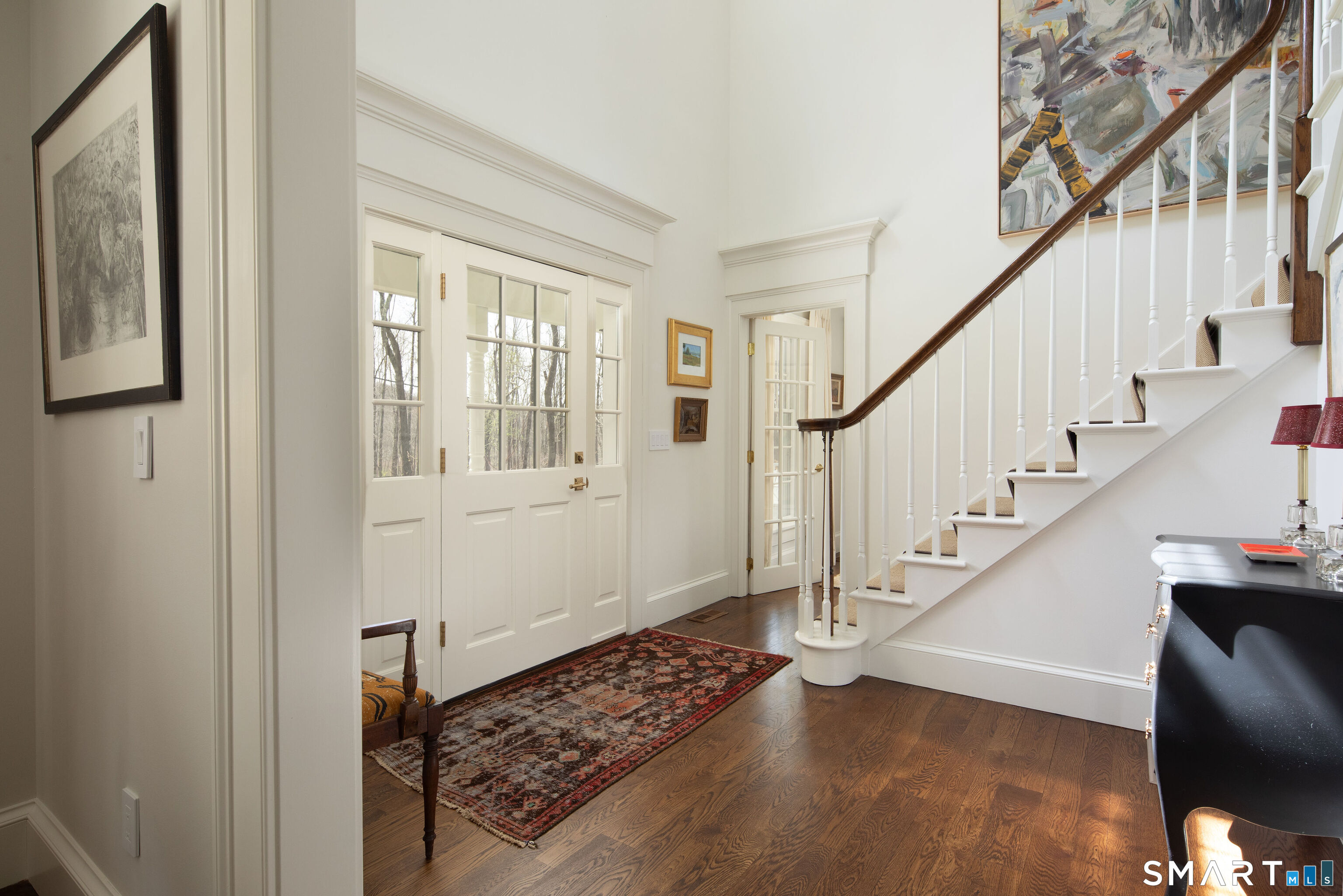 200 Sharon Mountain Road Sharon, CT 06069 - Photo 9 of 36 a view of entryway with wooden floor and stairs