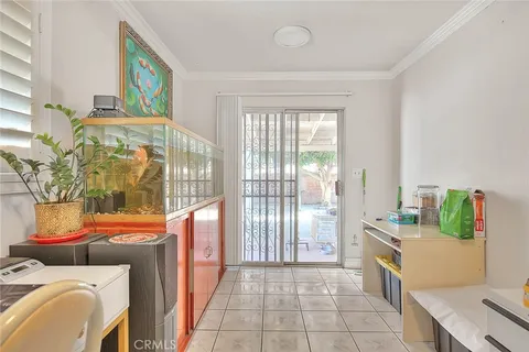 a room with a bed and a table