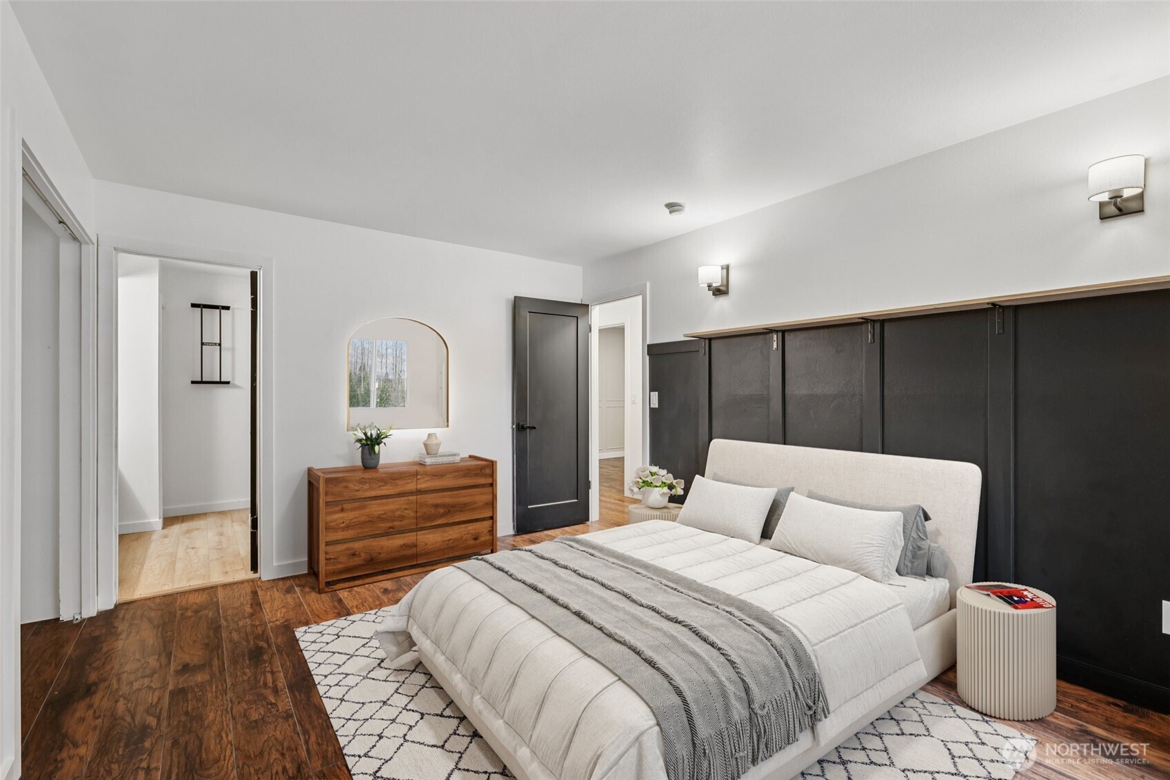 2210 Grade Road, Unit 7 Lake Stevens, WA 98258 - Photo 11 of 27 a bedroom with a balcony a bed and walk in closet