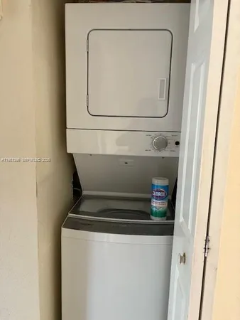 a close view of washer and dryer