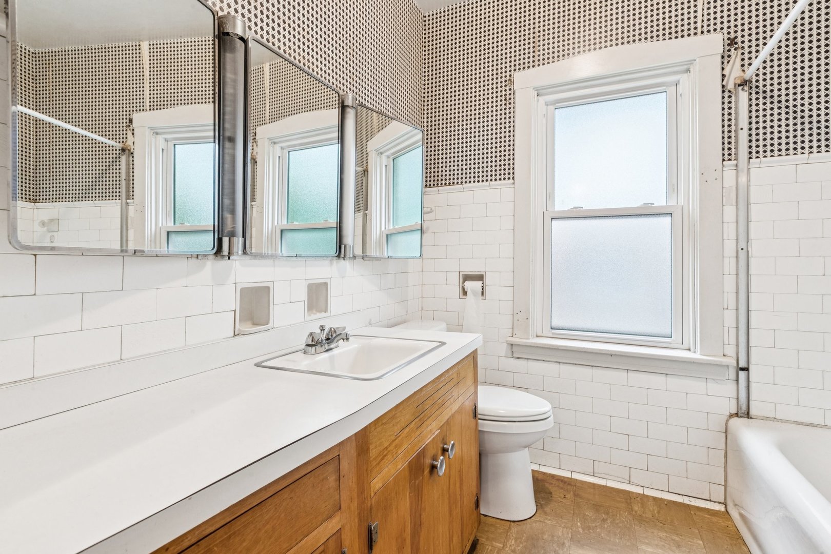 327 Keystone Avenue River Forest, IL 60305 - Photo 20 of 38 a bathroom with a sink a toilet and a mirror