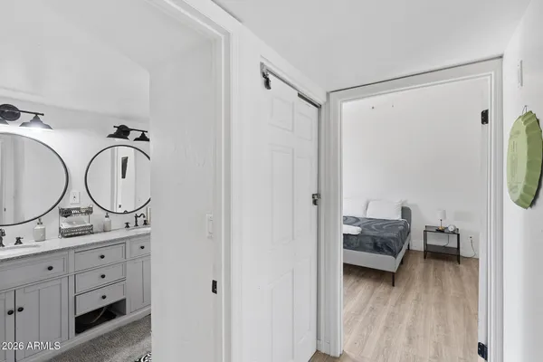 a close view of closet