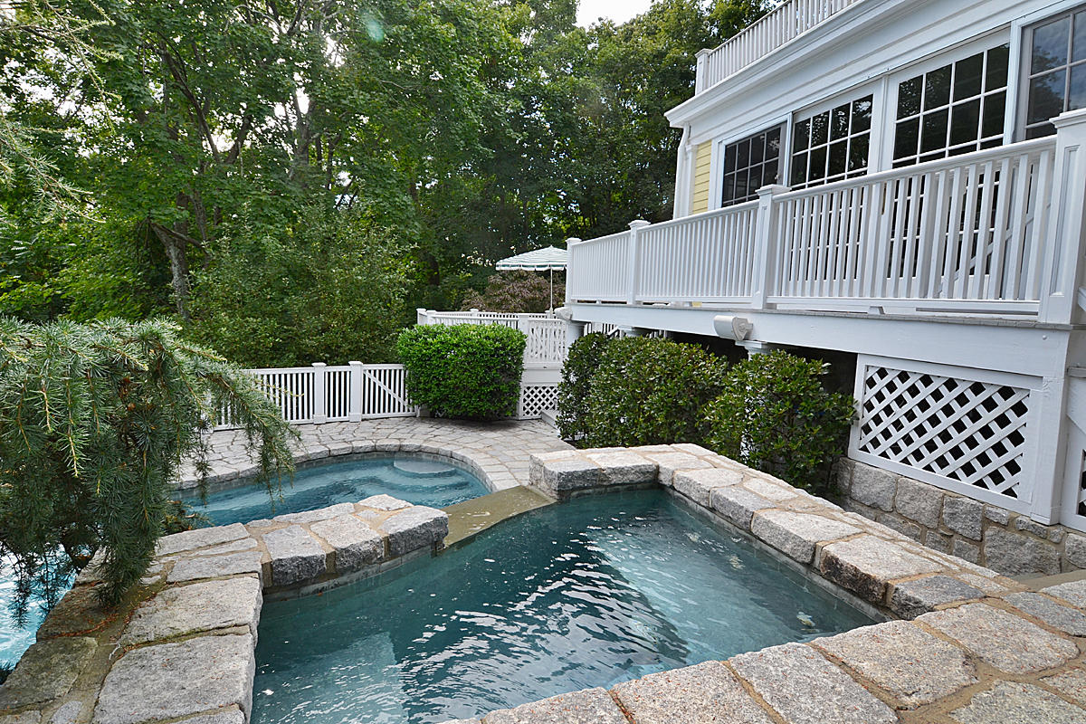 112 Brushy Ridge Road New Canaan, CT 06840 - Photo 34 of 45 a view of a back yard of the house