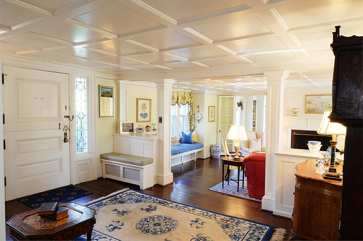 112 Brushy Ridge Road New Canaan, CT 06840 - Photo 5 of 45 a living room with furniture and a wooden floor