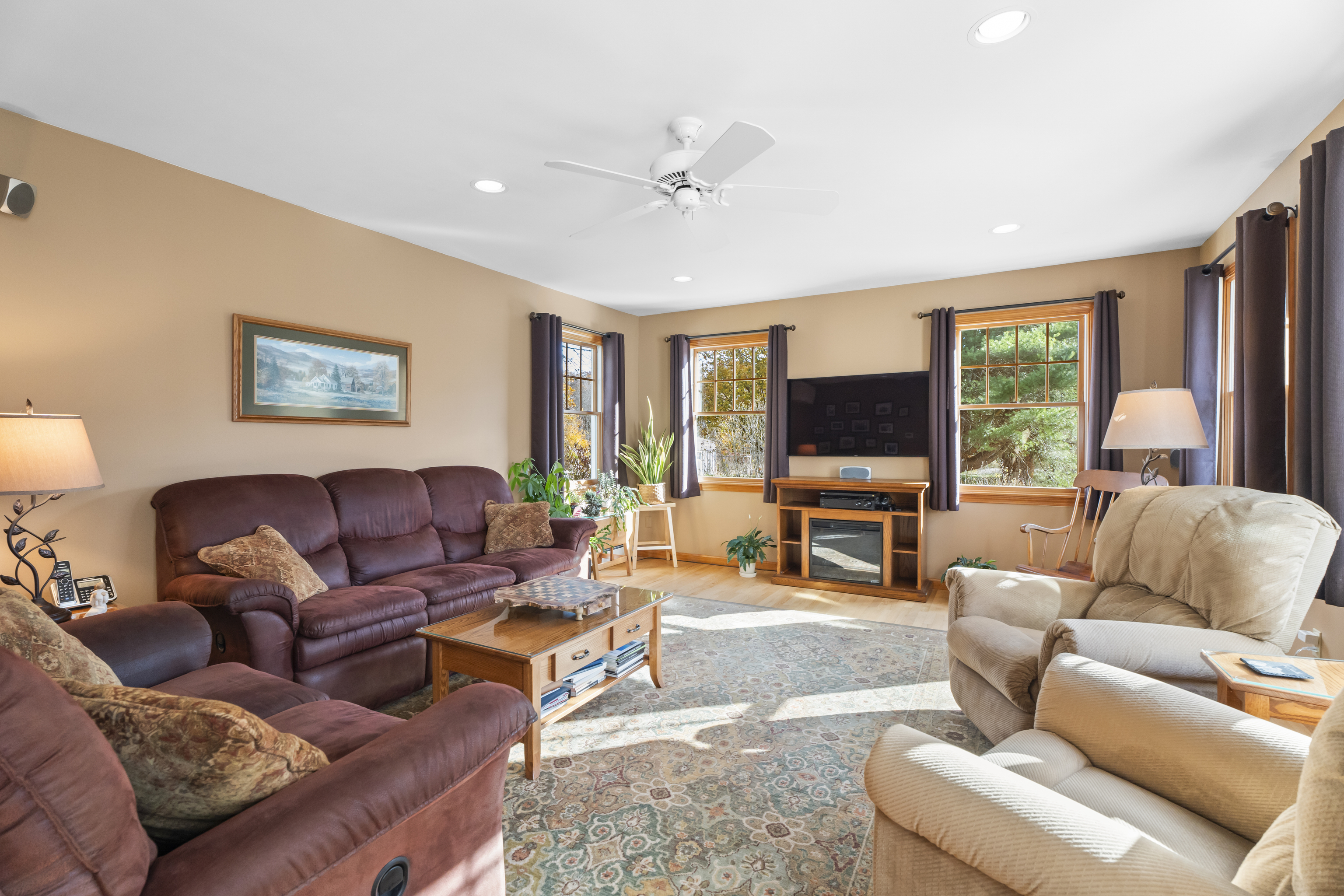 452 Colonel Ledyard Highway Ledyard, CT 06339 - Photo 13 of 35 a living room with furniture and a flat screen tv