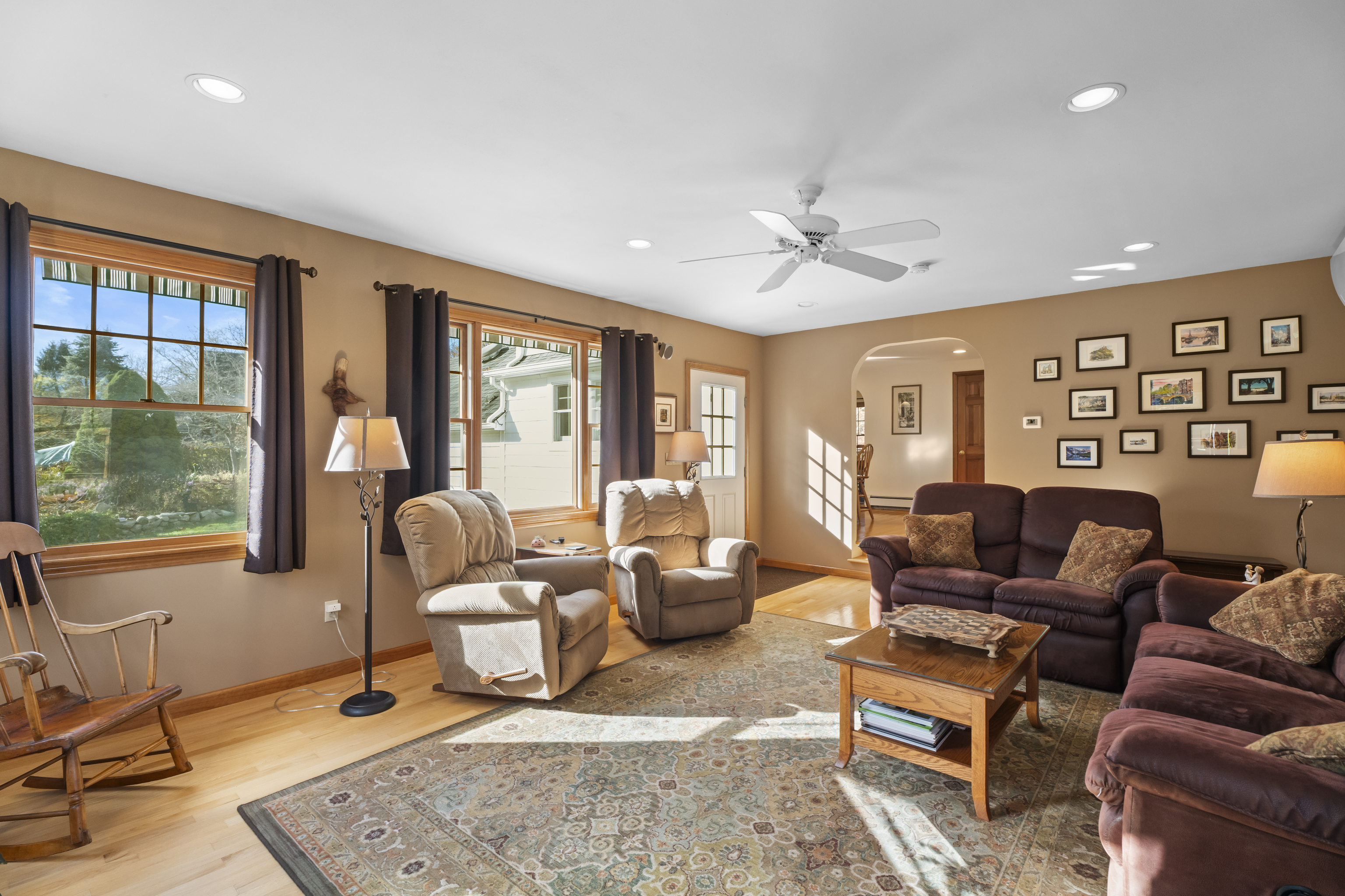 452 Colonel Ledyard Highway Ledyard, CT 06339 - Photo 16 of 35 a living room with furniture and large windows