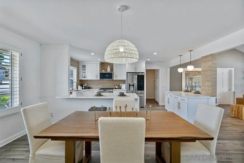 5771 Rutgers Road La Jolla, CA 92037 - Photo 34 of 75 a view of a dining room with furniture window and wooden floor