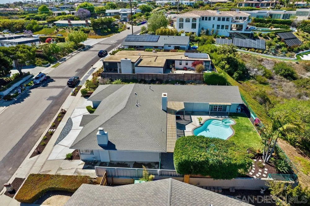 5771 Rutgers Road La Jolla, CA 92037 - Photo 61 of 75 an aerial view of a house with a yard garage and lake view
