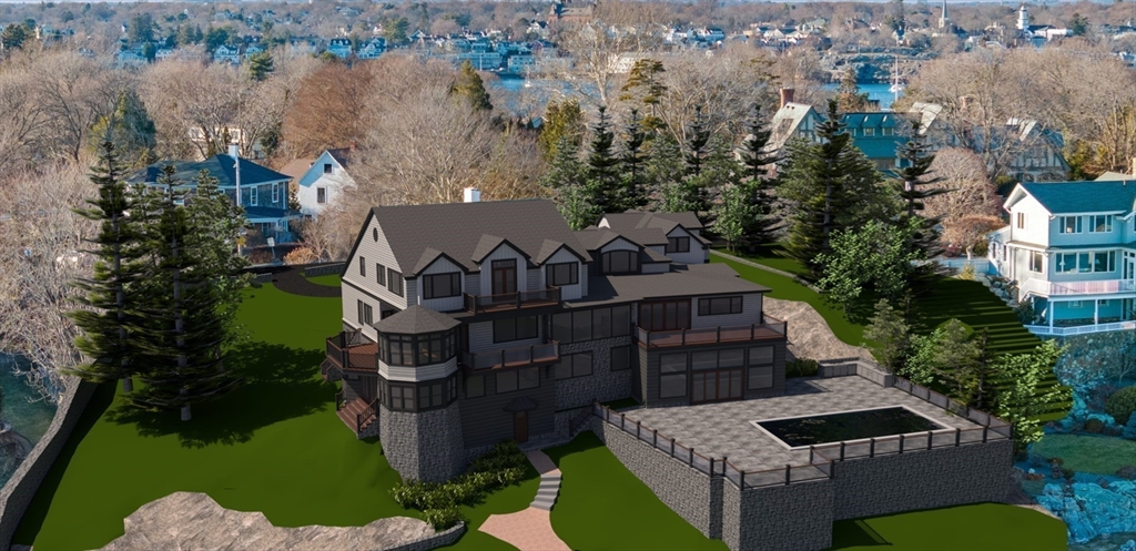 349 Ocean Avenue Marblehead, MA 01945 - Photo 20 of 23 an aerial view of a house with garden space and street view