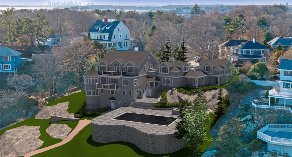 349 Ocean Avenue Marblehead, MA 01945 - Photo 21 of 23 an aerial view of a house with yard swimming pool and outdoor seating