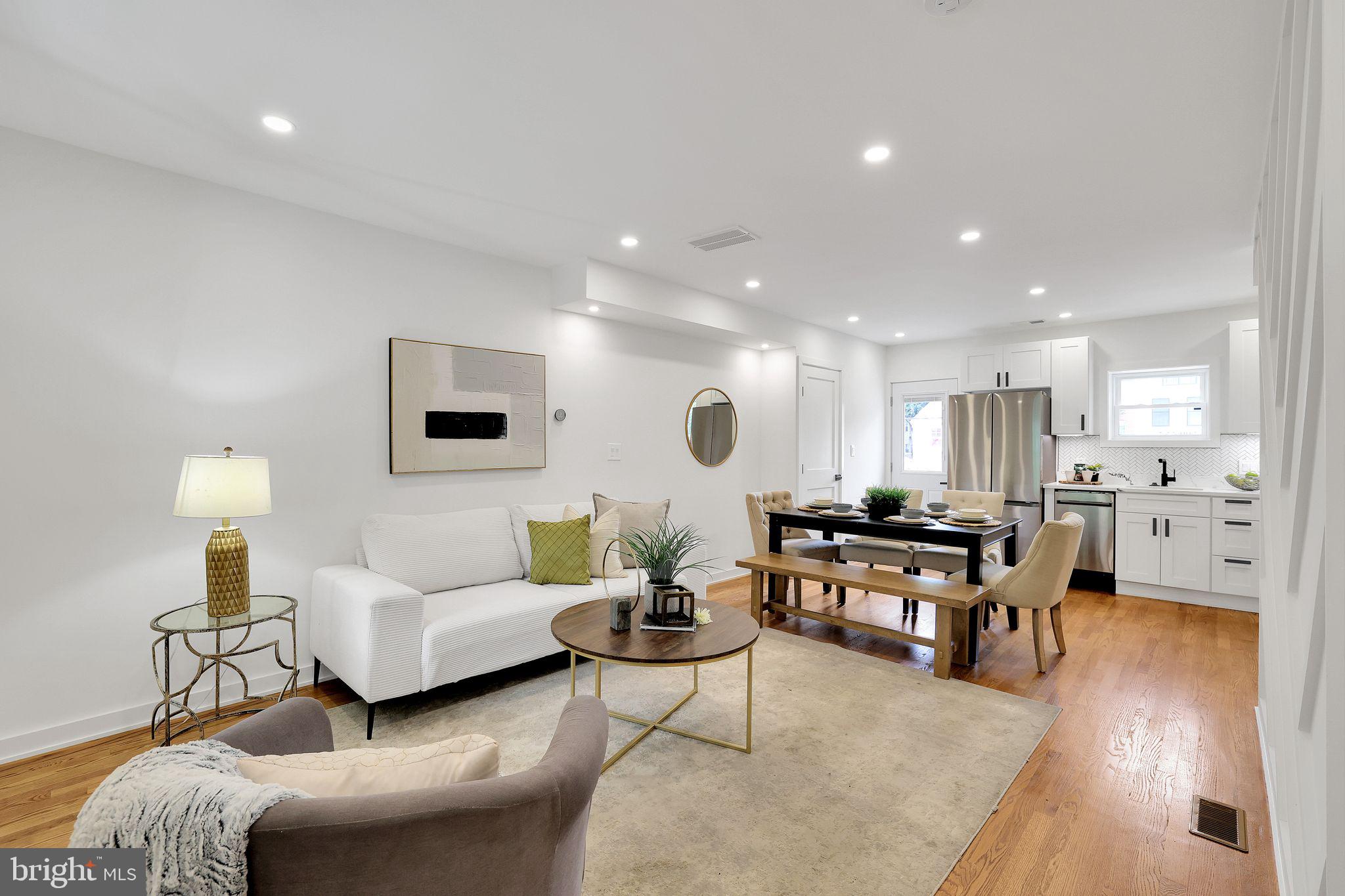 1622 Rosedale Street Northeast Washington, DC 20002 - Photo 3 of 41 Open Concept Living Room w/ Recessed Lighting