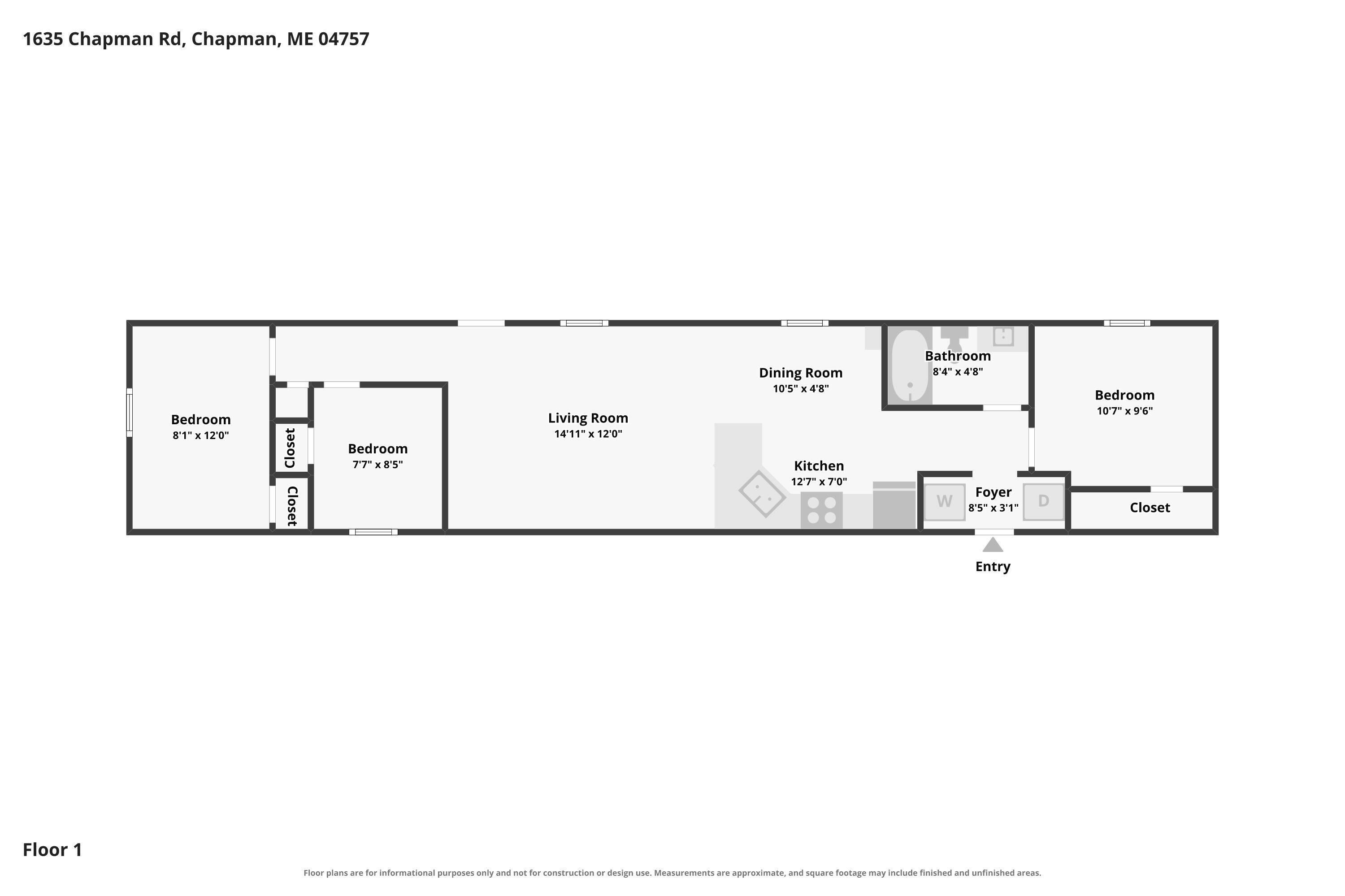 1635 Chapman Road Chapman, ME 04757 - Photo 39 of 39 Floor Plan - Level1