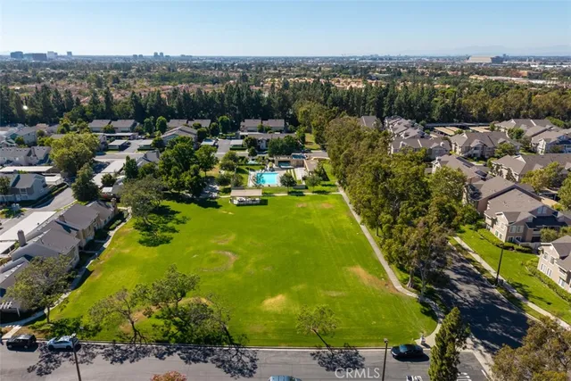a view of a lake with a city