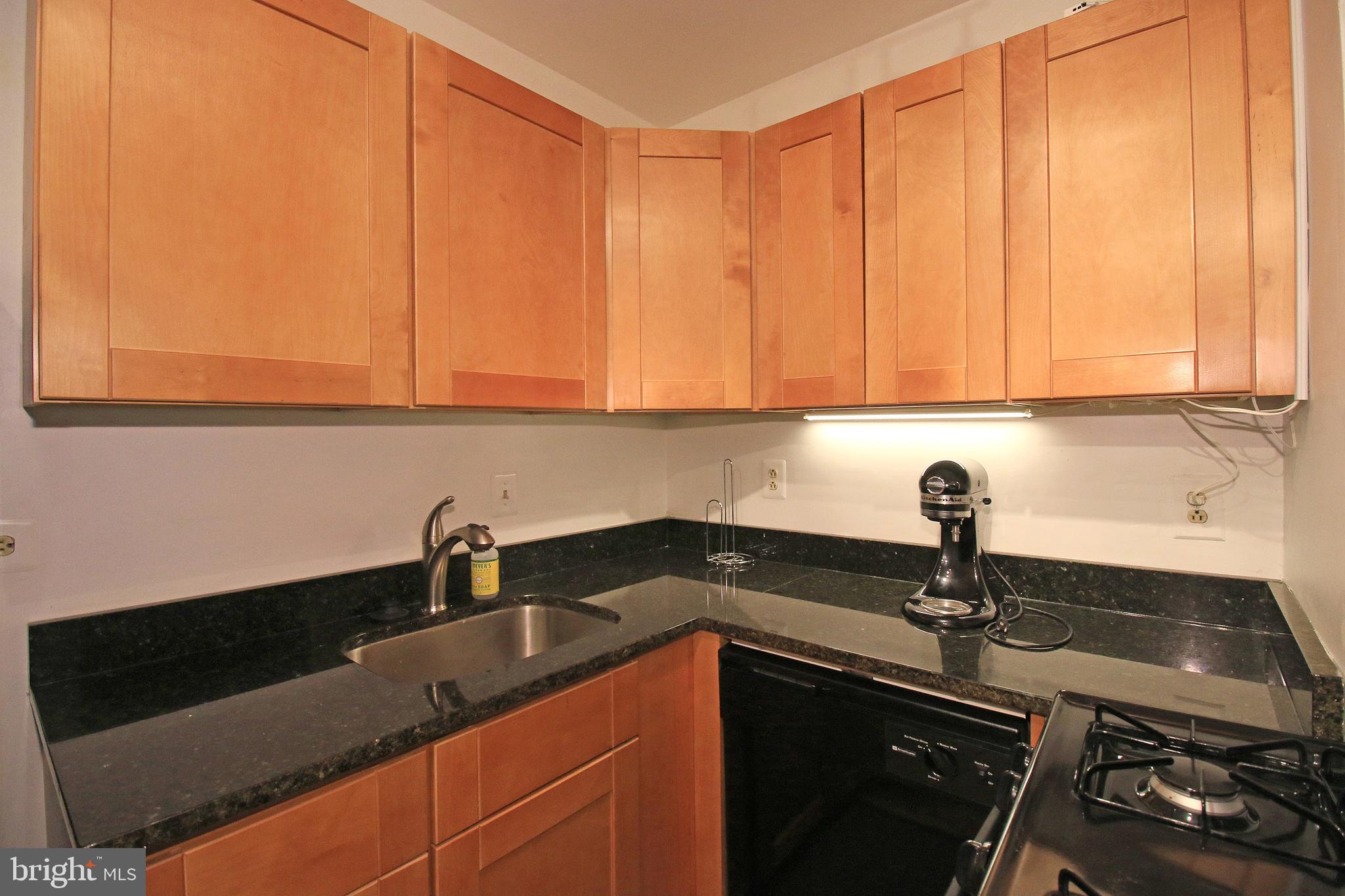 1260 21st Street Northwest, Unit 207 Washington, DC 20036 - Photo 11 of 16 a kitchen with a sink a stove and cabinets