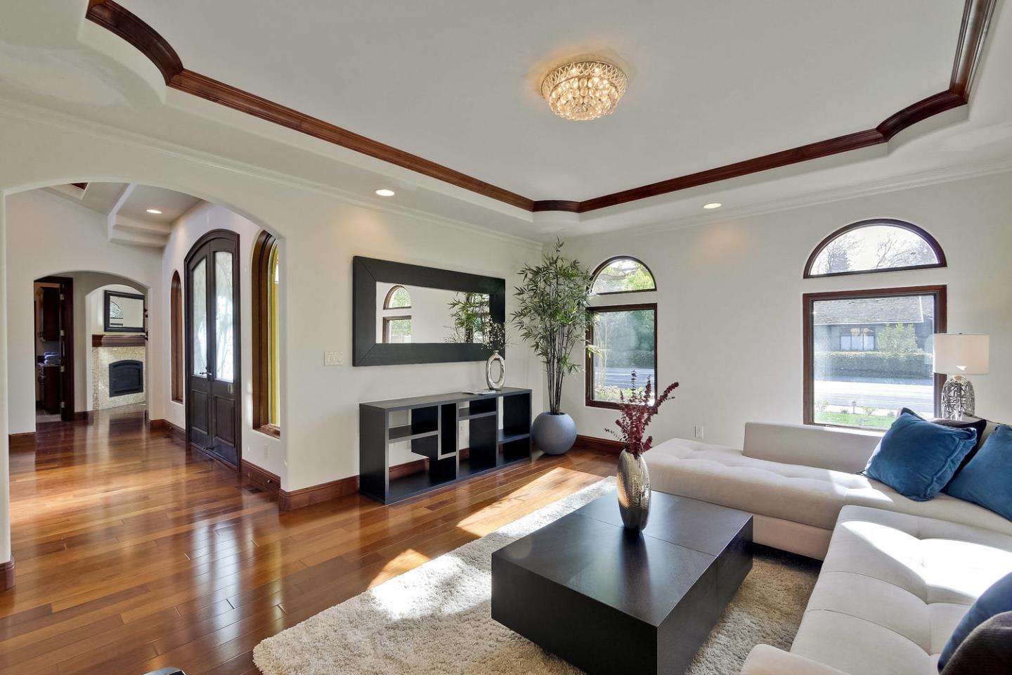 1725 Newell Road Palo Alto, CA 94303 - Photo 10 of 47 a living room with fireplace furniture and a large window